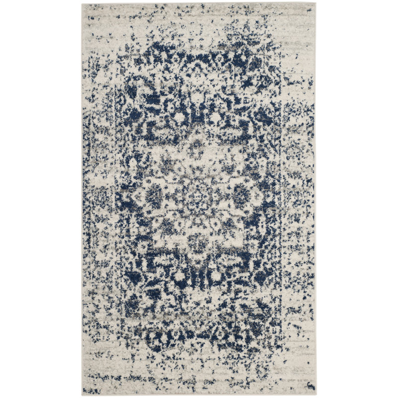 Mistana™ Katie Oriental Cream/Navy Area Rug & Reviews Wayfair